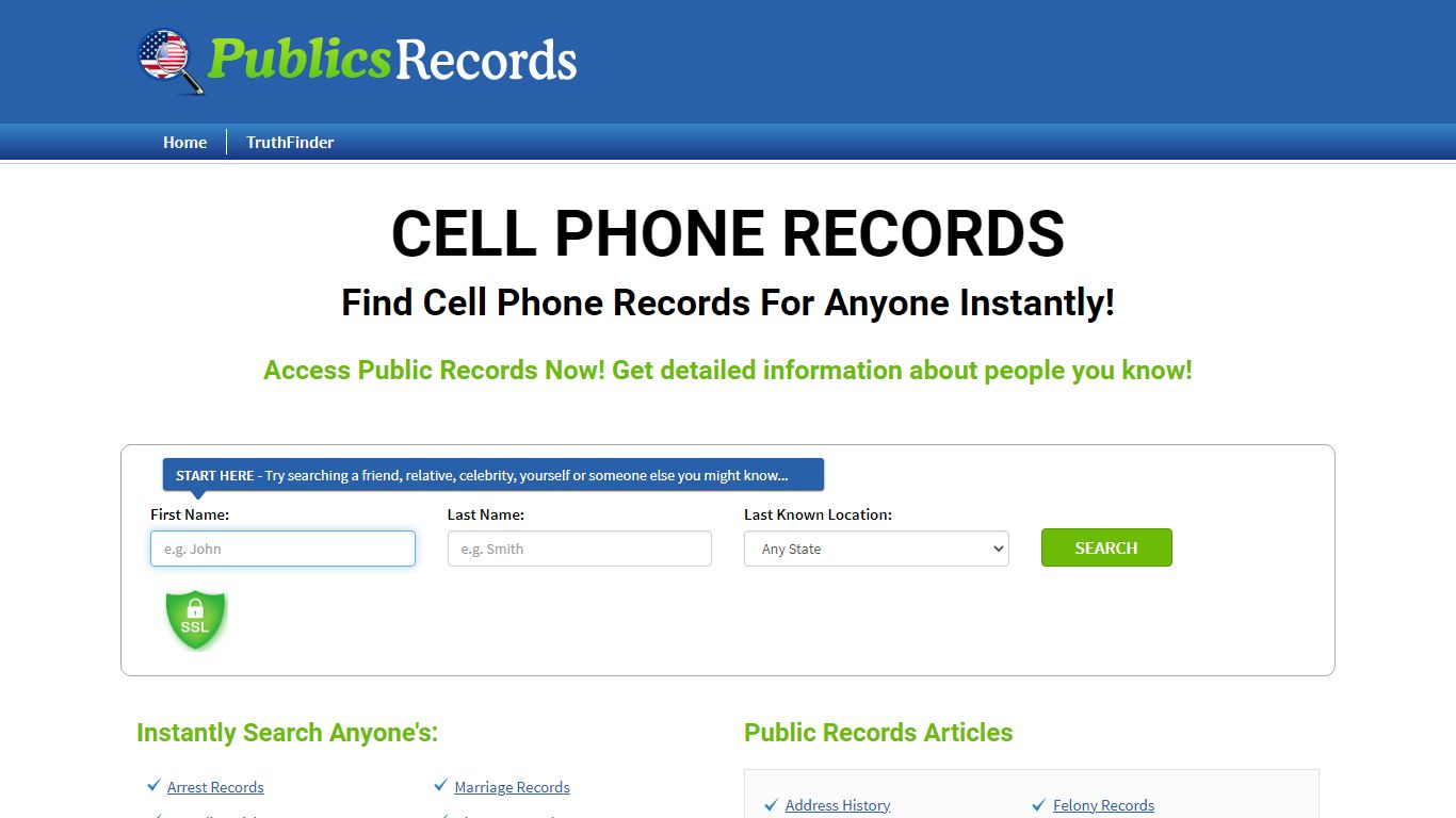Find Cell Phone Records For Anyone - publicsrecords.com